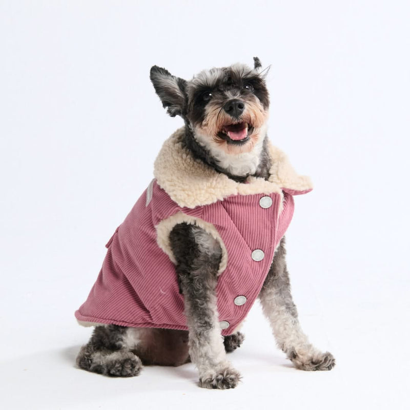 Giacca in Corduroy con Sherpa - Rosa