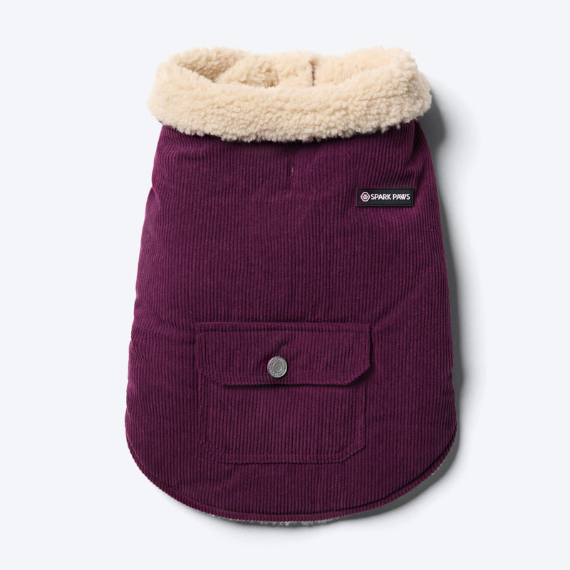 Purple Corduroy Winter Jacket