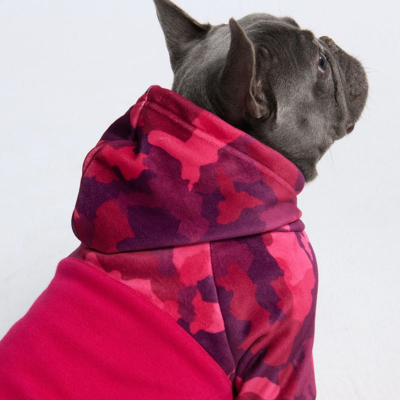 Felpa con cappuccio per cani Fushia Camo