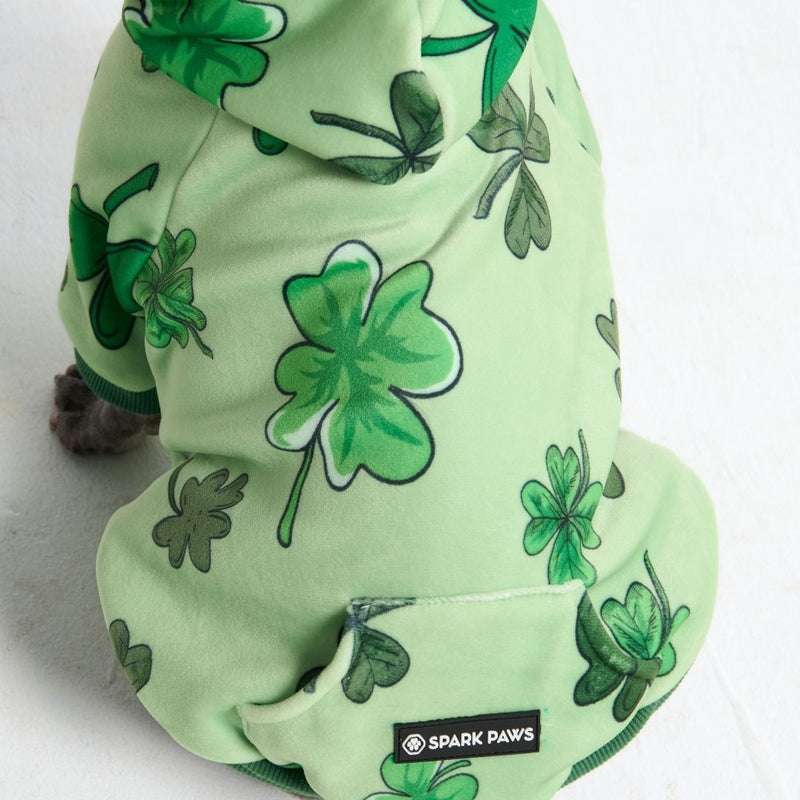 Felpa con cappuccio per cani St. Patty's - Verde chiaro